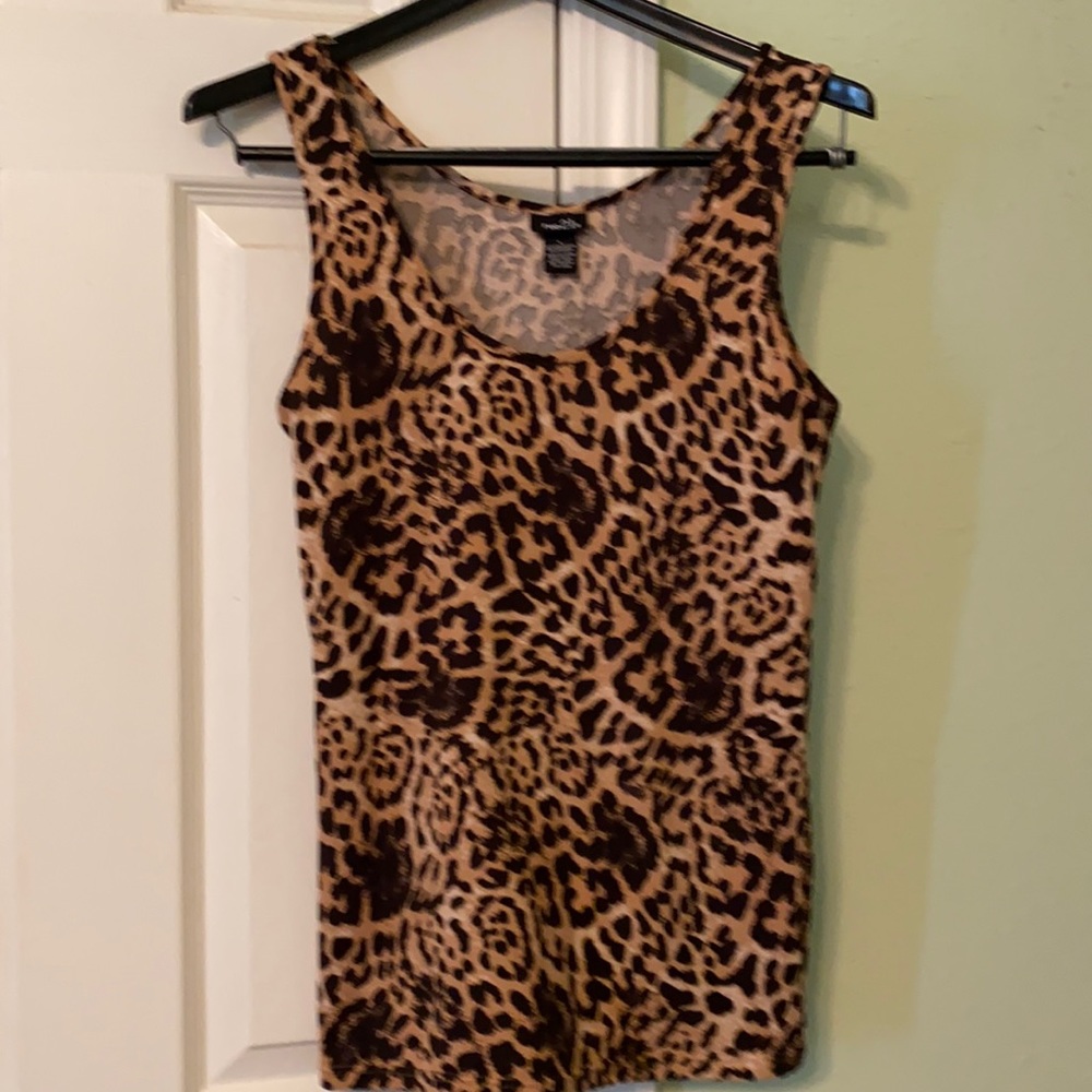 Junior Blouse Size: L leopard print